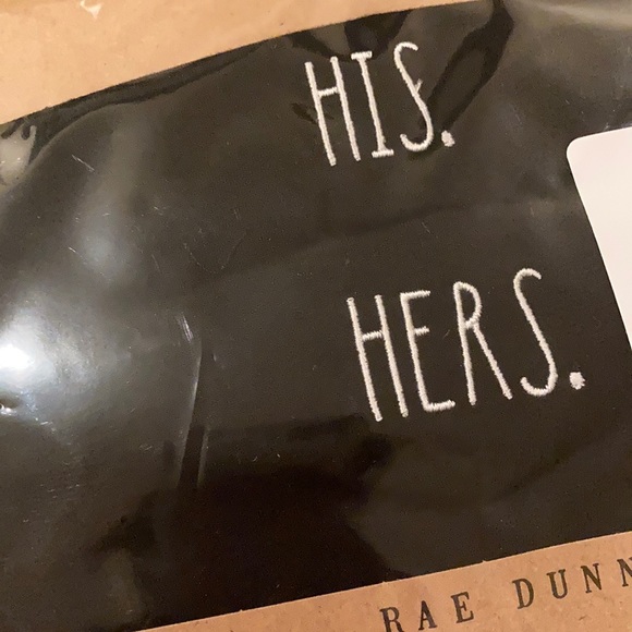 Rae Dunn 2 Pack Face Mask His and Hers - Picture 2 of 3